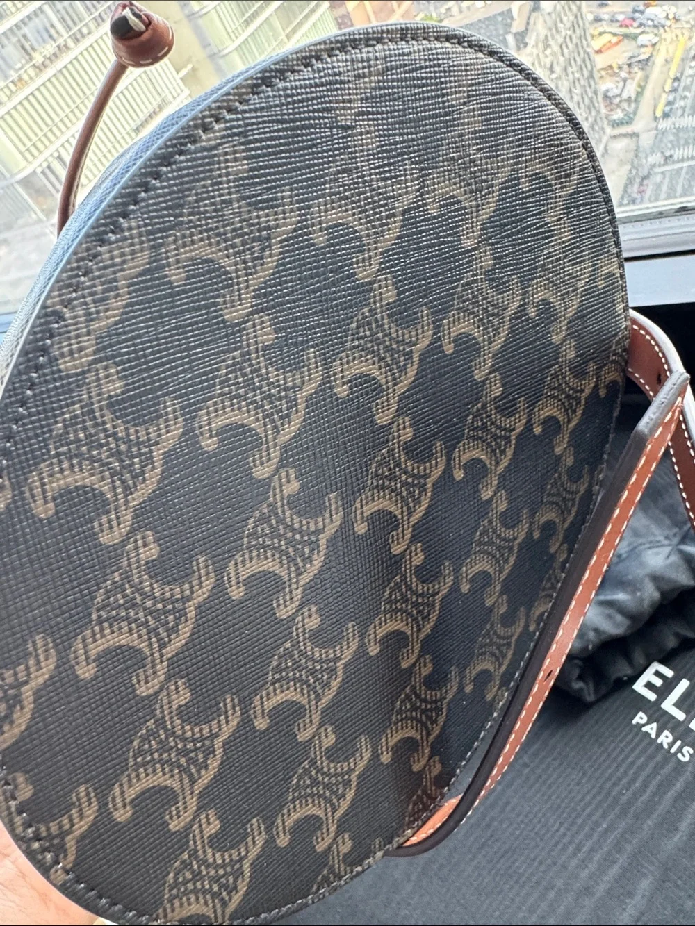 BACKPACK CELINE BONNIE IN Triomphe Canvas and calfskin